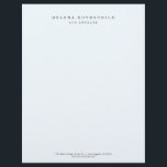 Modern Minimalist Blue Professional Business Letterhead<br><div class="desc">Modern Minimalist Ivory Professional Business Letterhead
Minimalist Luxury Boutique Ivory Letterhead</div>