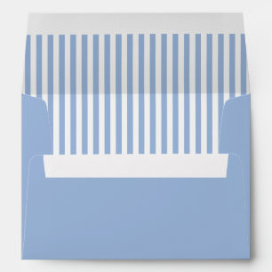 Modern Minimalist Blue Stripes Envelope