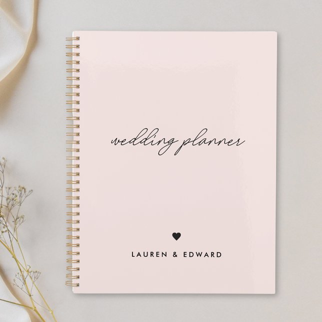 Modern Minimalist Blush Pink Wedding Planner (Creator Uploaded)