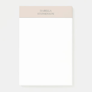 Modern Minimalist Blush Pink White Custom Post-it Notes