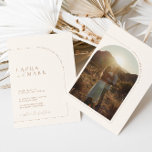 Modern Minimalist  Boho Arch Photo Wedding Invitation<br><div class="desc">Designed to coordinate with for the «Arches Minimalist» Wedding Invitation Collection. To change details,  click «Details». To move the text or change the size,  font,  or colour,  click «Edit using Design Tool». View the collection link on this page to see all of the matching items in this beautiful design.</div>