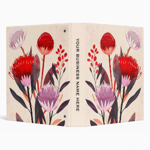 Modern Minimalist Boho Floral Botanical Binder