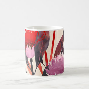 Modern Minimalist Boho Floral Botanical Coffee Mug