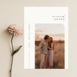 Modern Minimalist Boho Photo Wedding Invitation<br><div class="desc">Celebrate your special day with our Modern Minimalist Boho Photo Wedding Invitation. This boho wedding invite blends simplicity and elegance, perfect for a winter reception or autumn wedding. The chic, romantic appeal is ideal for contemporary, country rustic, minimalist, and destination weddings. Our trendy wedding invitation features a stylish photo of...</div>