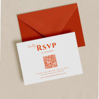 Modern Minimalist bold orange and pink Wedding