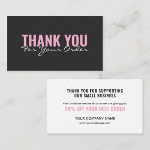 Modern minimalist bold Thank You card