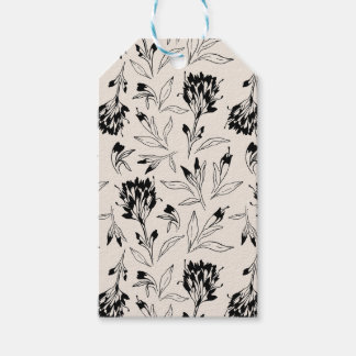 Modern Minimalist Botanical Floral Sketch Pattern Gift Tags