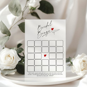 Modern Minimalist bridal shower bingo game