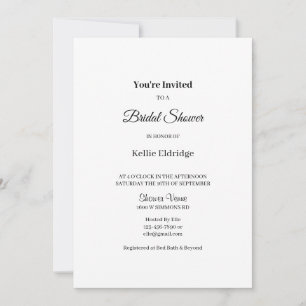 Modern Minimalist Bridal Shower Invitation