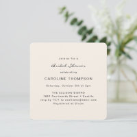 Modern Minimalist Bridal Shower Ivory Square 
