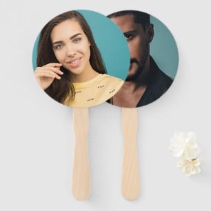 Modern Minimalist Bride and Groom game Hand Fan