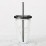Modern Minimalist Bride | Black   Beige Script Acrylic Tumbler<br><div class="desc">Show your bride pride with personalized gear perfect for destination weddings or your honeymoon. Makes a thoughtful gift for the bride-to-be!</div>