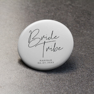 Modern minimalist Bride tribe 1 Inch Round Button