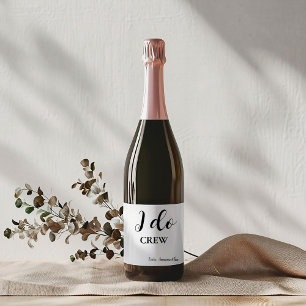Modern Minimalist Bridesmaid proposal I do Crew Wine Label