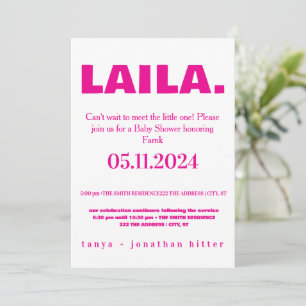 Modern Minimalist Bright Blue Boy Baby Shower Invi Invitation