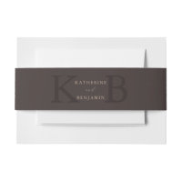 Modern Minimalist Brown Monogram Wedding