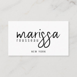 Modern Minimalist Brush Script Business Card