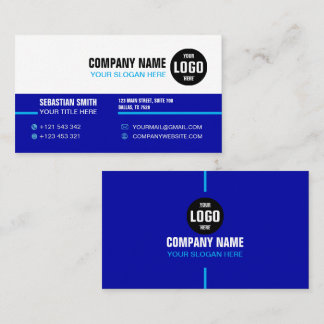 Modern Minimalist Business Card | Elegant & Bleu