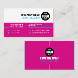 Modern Minimalist Business Card | Elegant & Pink