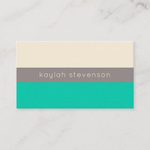 Modern Minimalist Business Card   Seafoam Green