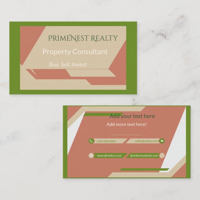 Modern Minimalist Business Card Template | Profess (Front/Back)