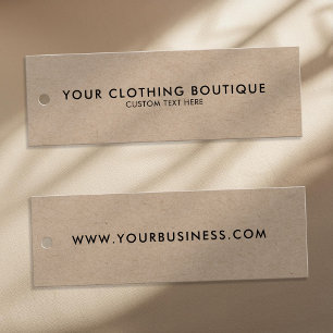 Modern Minimalist Business Kraft Clothing Hang Tag