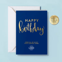 Modern Minimalist Business Logo Happy Birthday