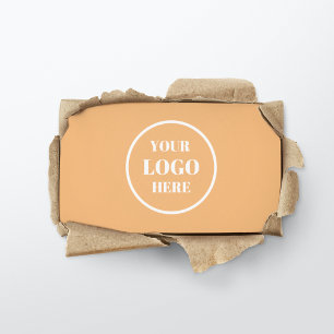Modern Minimalist Business Logo Pastel Orange Card