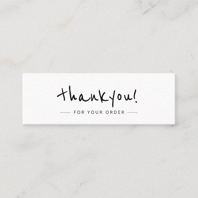 Modern Minimalist Business Thank You Order Insert (Front)