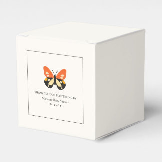 Modern Minimalist Butterfly Baby Shower Thank You Favor Box