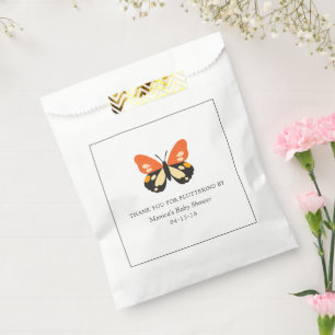 Modern Minimalist Butterfly Baby Shower Thank You Favour Bag