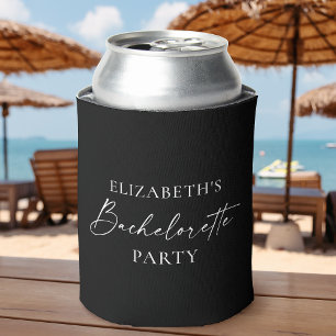 Modern Minimalist Calligraphy Bachelorette Party Can Cooler