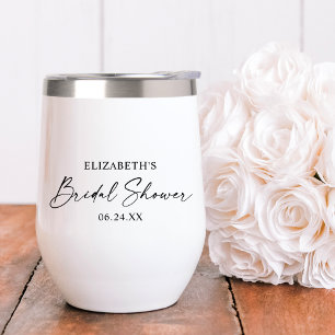 Modern Minimalist Calligraphy Ink Bridal Shower