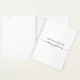 Modern Minimalist Calligraphy Ink Wedding Planner