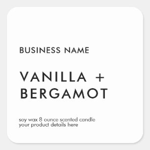 Modern Minimalist Candle Label