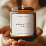 Modern Minimalist Candle Packaging Label Beige<br><div class="desc">Create a custom label that perfectly complements your handcrafted candles. Our minimalist design features a clean, modern aesthetic with a soft, neutral colour palette. Personalize the label with your brand name and your unique blend of essential oils to create a truly one-of-a-kind product. This elegant label will elevate the look...</div>