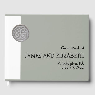 Modern & Minimalist Celtic Personalized Wedding Guest Book