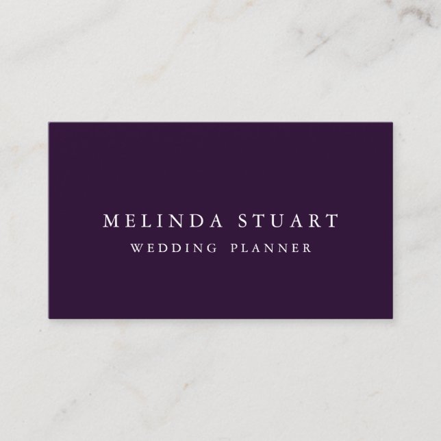 Modern Minimalist Chic Business Card (Front)
