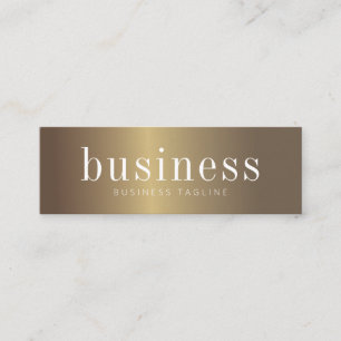 Modern Minimalist Chic Faux Gold QR Code Mini Business Card