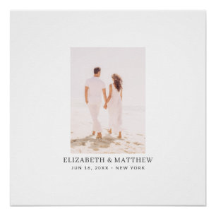 Modern Minimalist Chic Photo Alternative Guestbook
