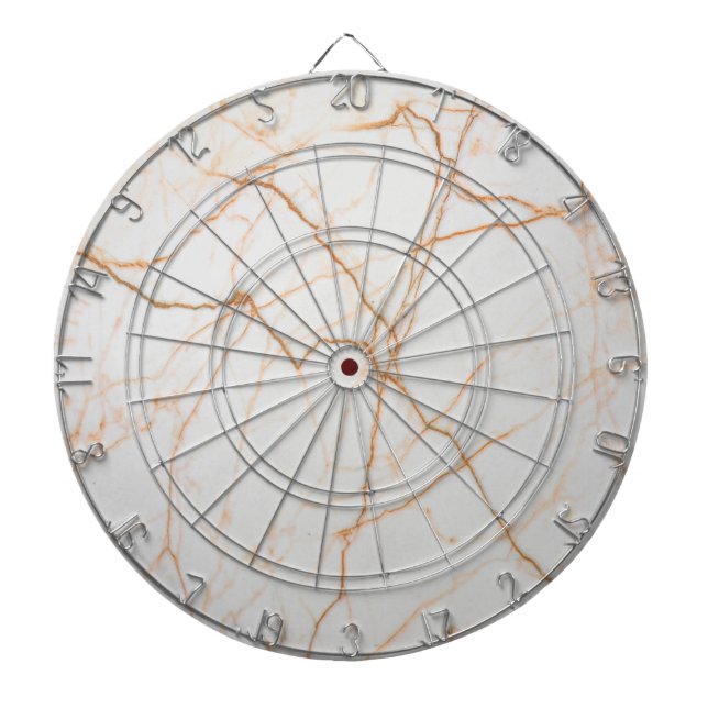 modern minimalist chic scandinavian white marble dartboard (Front)