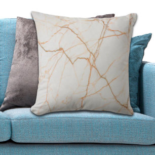 modern minimalist chic scandinavian white marble throw pillow