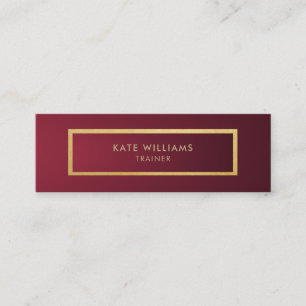 Modern Minimalist Chic Violet Gradient Gold Luxury Mini Business Card