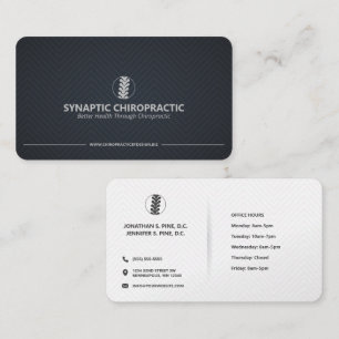 Modern Minimalist Chiropractor Business Cards