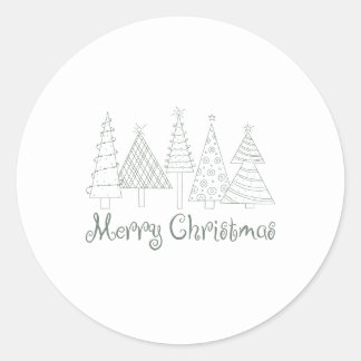 Modern Minimalist Christmas Cozy Classic Round Sticker