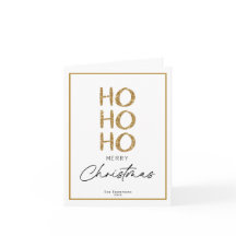 Modern Minimalist Christmas Holiday Foil Greeting 