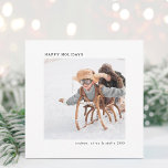 Modern Minimalist Christmas Photo Square Holiday Card<br><div class="desc">Modern & simple minimalist Christmas | Holiday square photo card .</div>