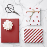 Minimalist Brown Kraft + Black Christmas Trio Gift Wrapping Paper Sheets