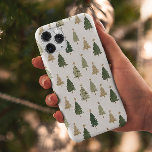Modern Minimalist Christmas Tree iPhone 15 Case