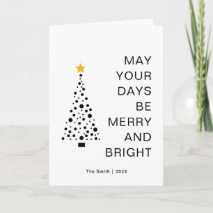 Modern Minimalist Christmas Tree Simple Holiday Card